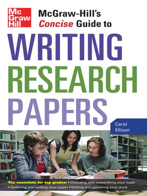 cover image of McGraw-Hill's Concise Guide to Writing Research Papers